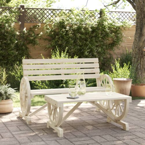 2-Piece Garden Lounge Set Wood Timber Outdoor Patio Furniture Fir - Image 2