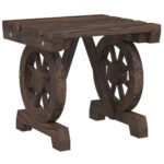 40x36.5x38.5cm Fir Wood Timber Outdoor Footstool Garden Patio Bench Ottoman Chair Seat