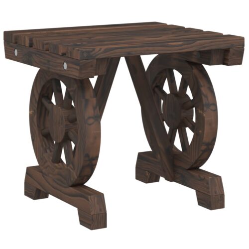 40x36.5x38.5cm Fir Wood Timber Outdoor Footstool Garden Patio Bench Ottoman Chair Seat