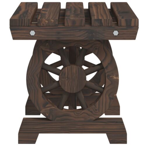 40x36.5x38.5cm Fir Wood Timber Outdoor Footstool Garden Patio Bench Ottoman Chair Seat - Image 5
