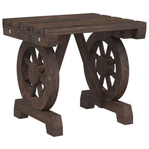 40x36.5x38.5cm Fir Wood Timber Outdoor Footstool Garden Patio Bench Ottoman Chair Seat - Image 6