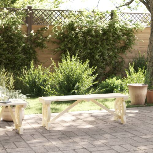 Garden Bench 115cm Solid Wood Fir - Image 3
