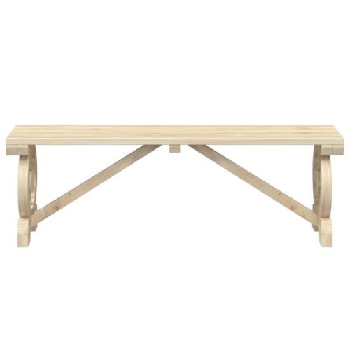 Garden Bench 115cm Solid Wood Fir - Image 4
