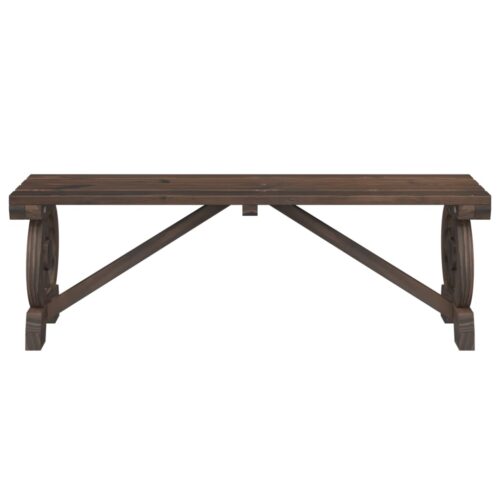 Garden Bench 115cm Solid Wood Fir - Image 4