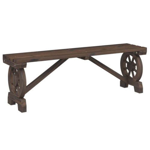 Garden Bench 115cm Solid Wood Fir - Image 6