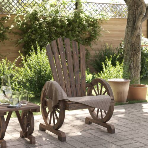 Garden Adirondack Chair Solid Wood Fir - Image 3