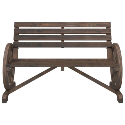 Garden Bench 2-Seater Solid Wood Fir - Image 4
