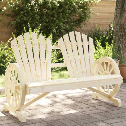 Garden Adirondack Chair 2-Seater Solid Wood Fir - Image 2