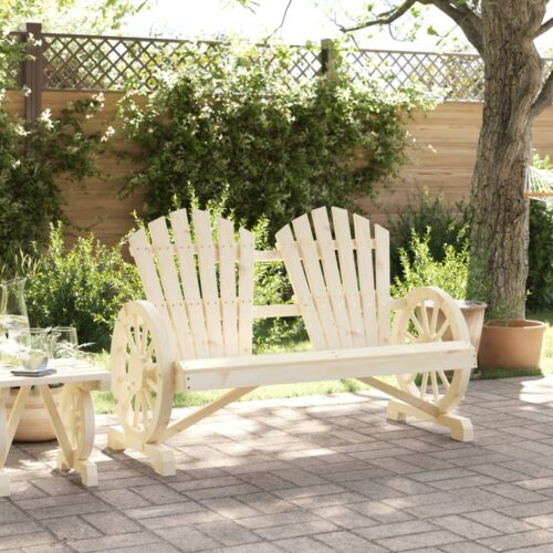 Garden Adirondack Chair 2-Seater Solid Wood Fir - Image 3