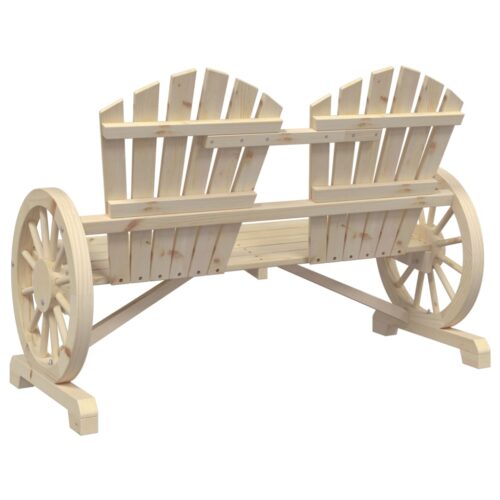 Garden Adirondack Chair 2-Seater Solid Wood Fir - Image 6