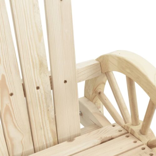 Garden Adirondack Chair 2-Seater Solid Wood Fir - Image 7