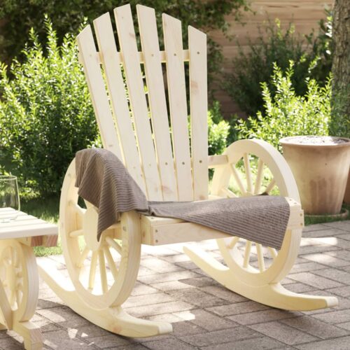 Rocking Adirondack Chair Solid Wood Fir - Image 2