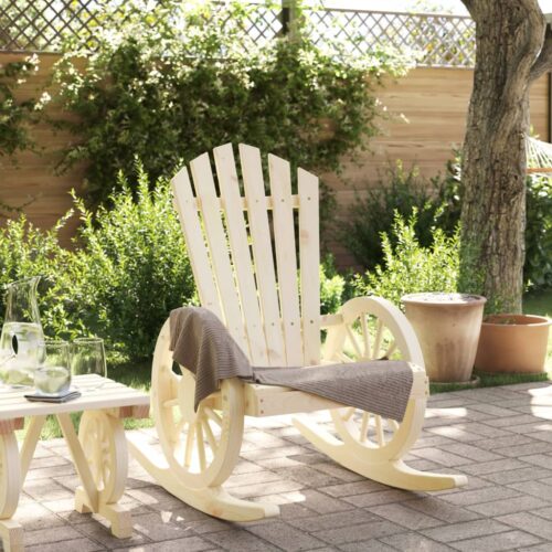 Rocking Adirondack Chair Solid Wood Fir - Image 3