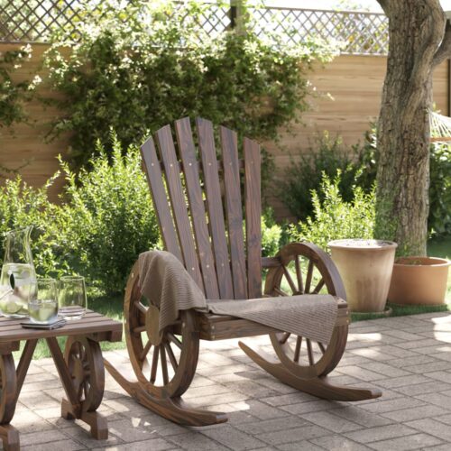 Rocking Adirondack Chair Solid Wood Fir - Image 3