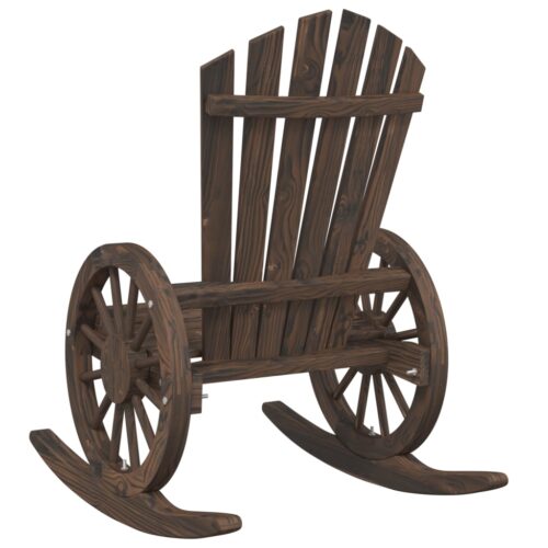 Rocking Adirondack Chair Solid Wood Fir - Image 6