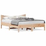 Bed Frame 150x200cm Solid Wood Pine