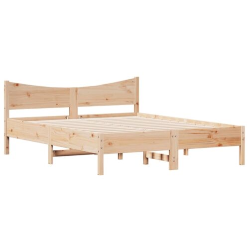 Bed Frame 150x200cm Solid Wood Pine - Image 2