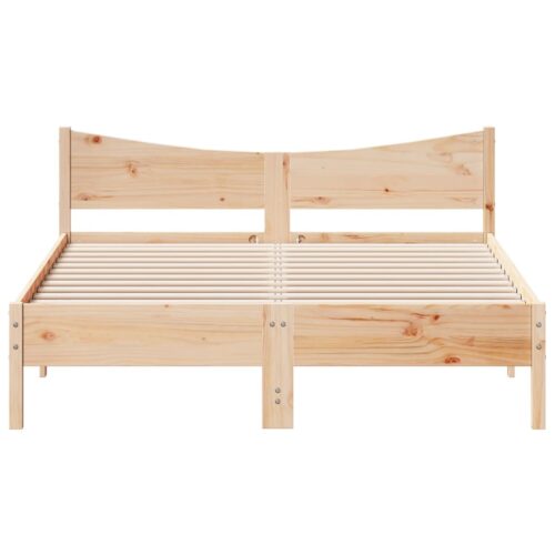 Bed Frame 150x200cm Solid Wood Pine - Image 4