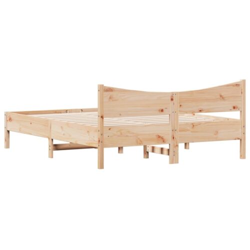 Bed Frame 150x200cm Solid Wood Pine - Image 6