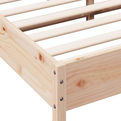 Bed Frame 150x200cm Solid Wood Pine - Image 7