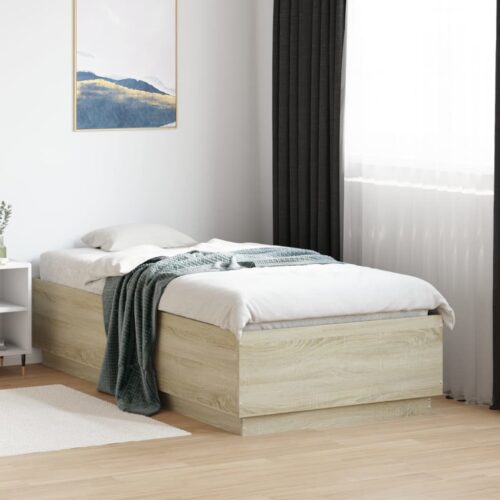 Bed Frame Sonoma Oak 90x190cm - Image 3