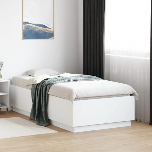 Bed Frame White 90x190cm - Image 3