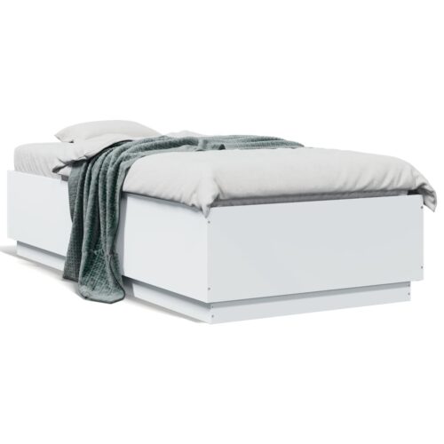 Bed Frame with LED White 90x190cm - Image 10