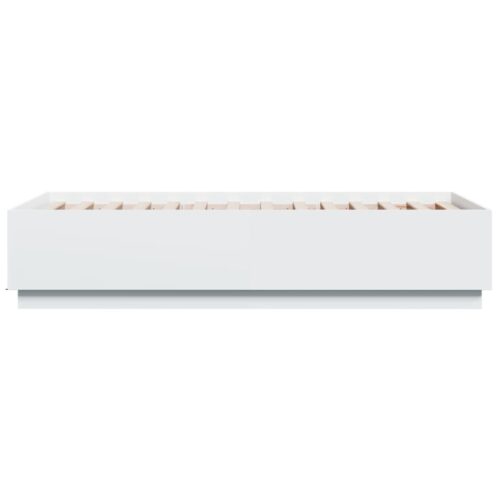 Bed Frame with LED White 90x190cm - Image 7