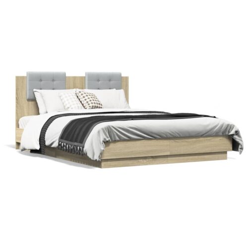 Bed Frame Sonoma Oak 135x190cm