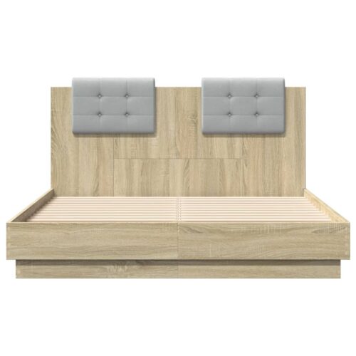 Bed Frame Sonoma Oak 135x190cm - Image 4