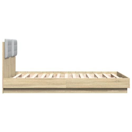 Bed Frame Sonoma Oak 135x190cm - Image 5