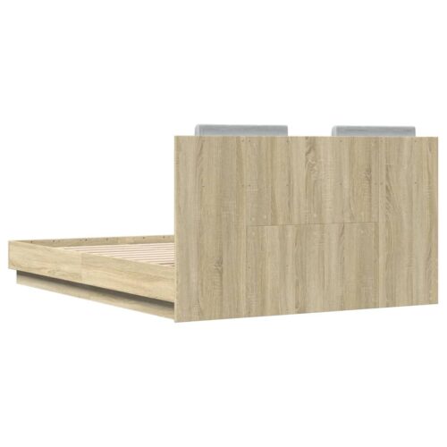 Bed Frame Sonoma Oak 135x190cm - Image 6