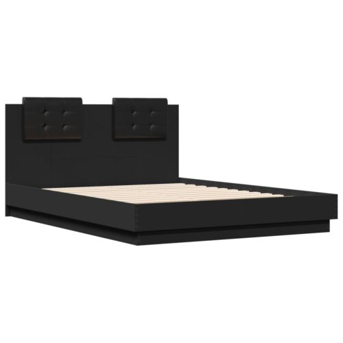 Bed Frame Black 135x190cm - Image 2