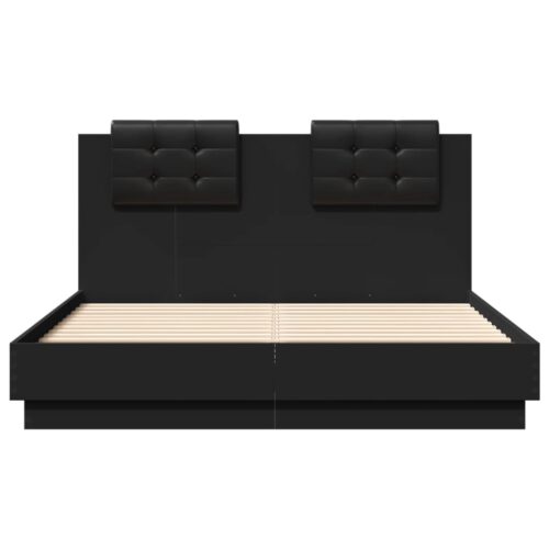Bed Frame Black 135x190cm - Image 4