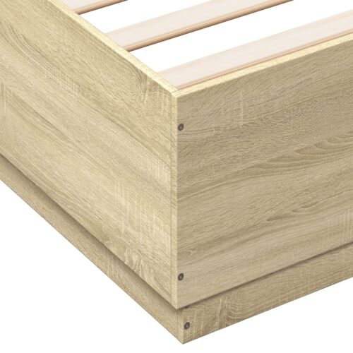 Bed Frame Sonoma Oak 150x200cm - Image 7