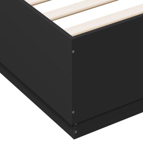 Bed Frame Black 150x200cm - Image 7