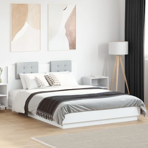 Bed Frame White 150x200cm - Image 3