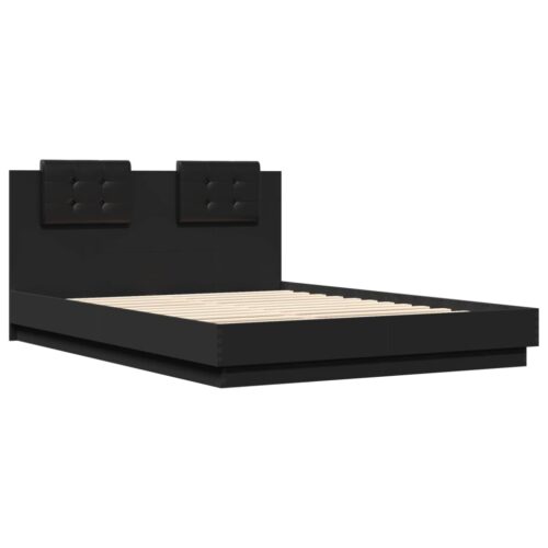 Bed Frame Black 150x200cm - Image 2