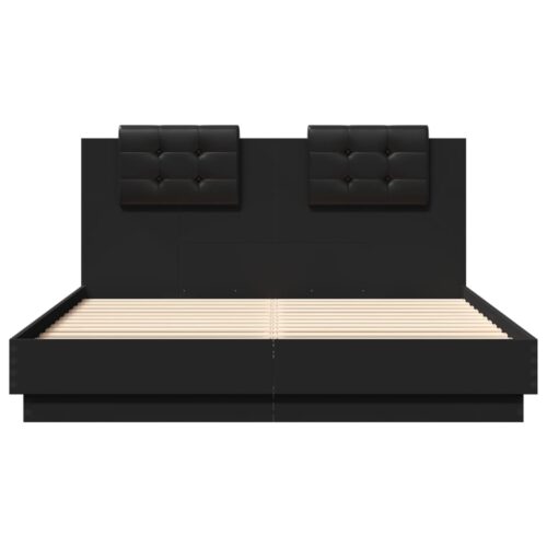 Bed Frame Black 150x200cm - Image 4