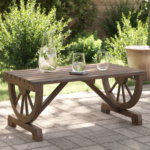 Wagon Wheel Garden Coffee Table - Image 3