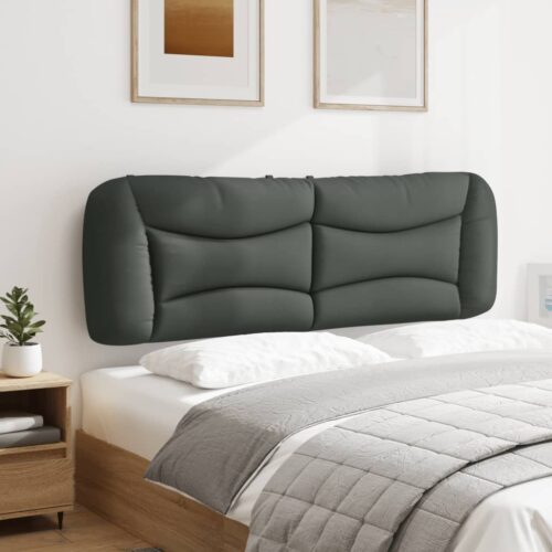Queen Size Fabric Headboard Cushion Bed Frame Head Pillow Bedhead Pad Dark Grey - Image 4