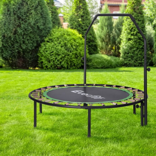 Everfit 48inch Round Fitness Trampoline Rebounder Adjustable Handrail Green - Image 7