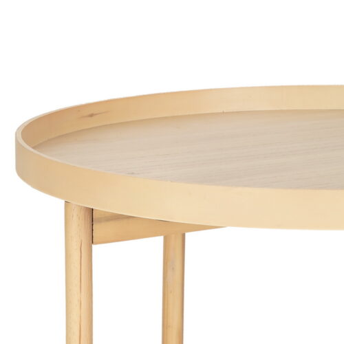 Artiss Coffee Table Side Table Round 70CM - Image 3