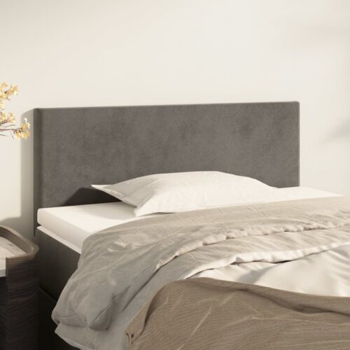 Headboard Dark Grey 100x5x78/88cm Velvet Fabric Bed Frame Head Panel Board - Image 2