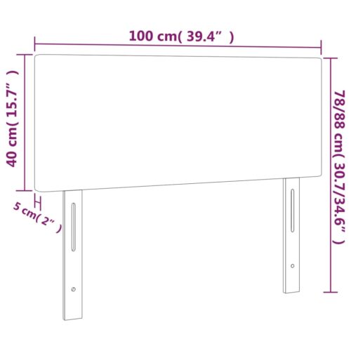 Headboard Dark Grey 100x5x78/88cm Velvet Fabric Bed Frame Head Panel Board - Image 8