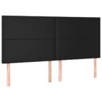 Queen Headboards Black Faux Leather 4-piece Bed Frame Head Board Bedhead 80x5x78/88cm