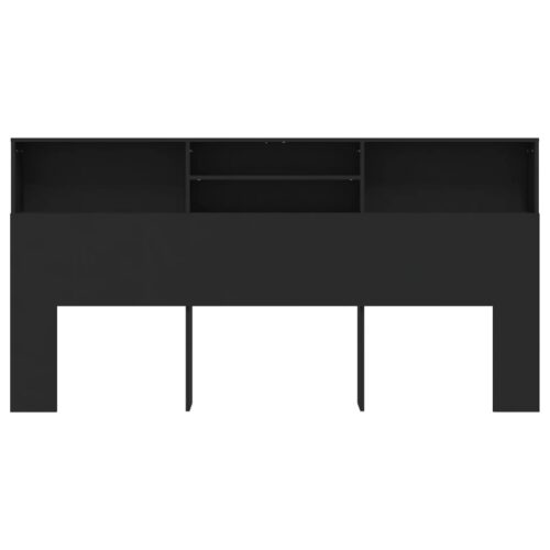 Headboard Cabinet Black 200cm - Image 3