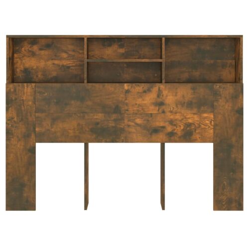 Headboard Cabinet Smoked Oak 140cm - Image 5