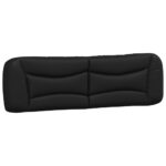 Headboard Cushion Black 180cm Faux Leather