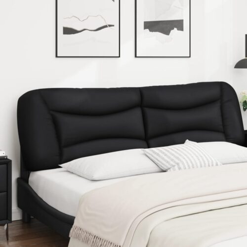 Headboard Cushion Black 180cm Faux Leather - Image 2